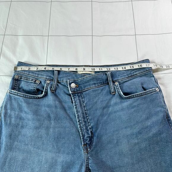 Madewell Jeans Women 32 Blue Perfect Vintage Crossover Waist Straight Leg Denim - Picture 8 of 13